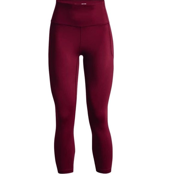 NEW Under Armour UA Meridian Crop Burgundy Leggings - Picture 4 of 5